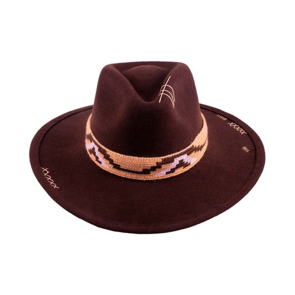 Sombrero con tejido Wayúu <br> <strong>Talla XS  53.5cm</strong> - Imagen 2