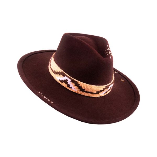 Sombrero con tejido Wayúu <br> <strong>Talla XS  53.5cm</strong>