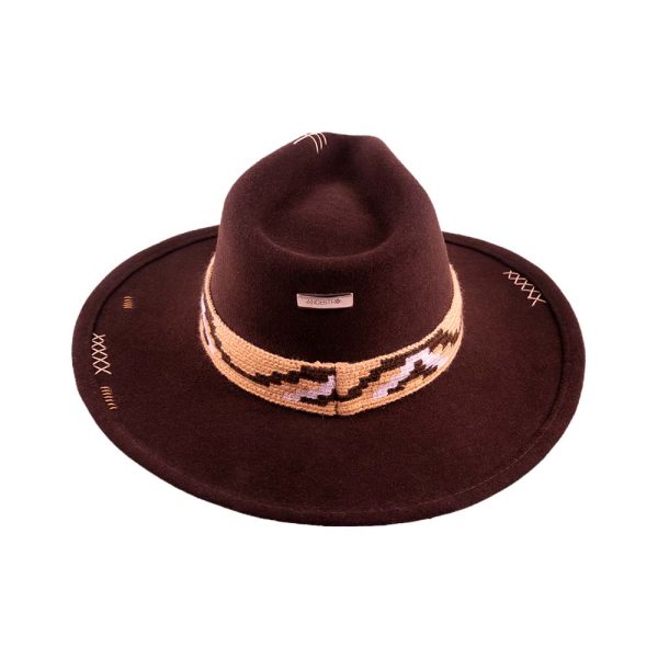 Sombrero con tejido Wayúu <br> <strong>Talla XS  53.5cm</strong> - Imagen 4