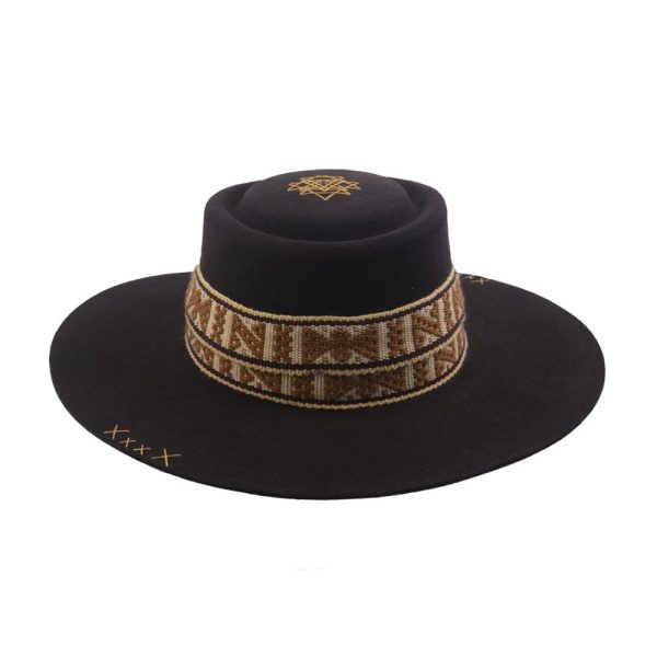 Sombrero  con tejido Kamsá<br> <strong>Talla M  57.5cm</strong> - Imagen 2