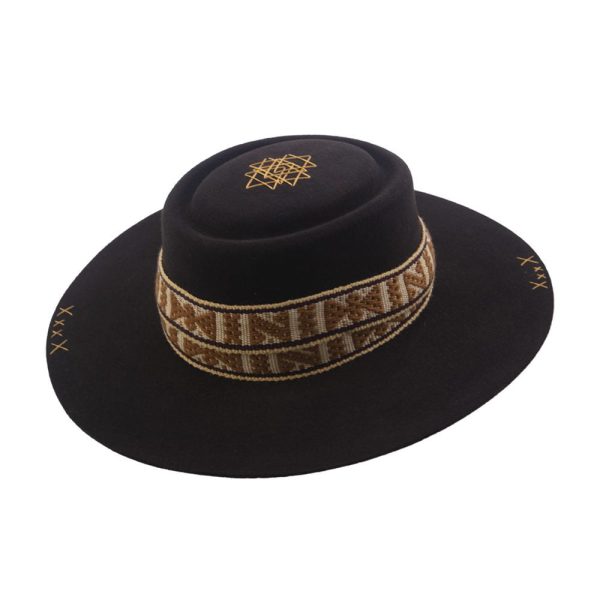 Sombrero  con tejido Kamsá<br> <strong>Talla M  57.5cm</strong> - Imagen 3