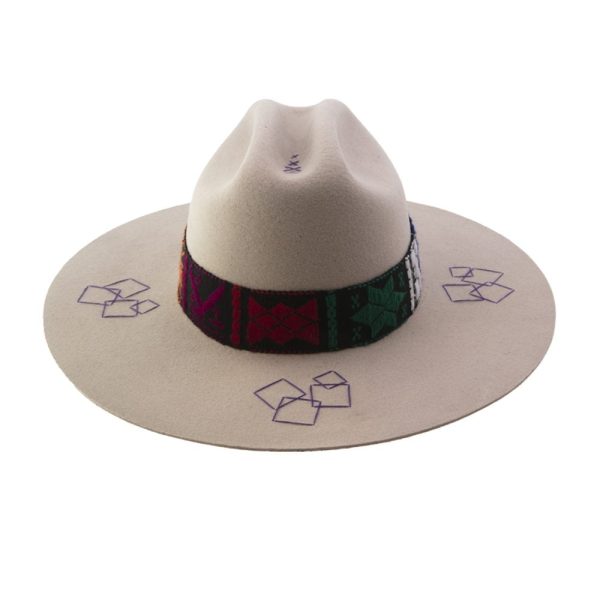 Sombrero con tejido Misak  <br> <strong>Talla L 58cm</strong> - Imagen 4