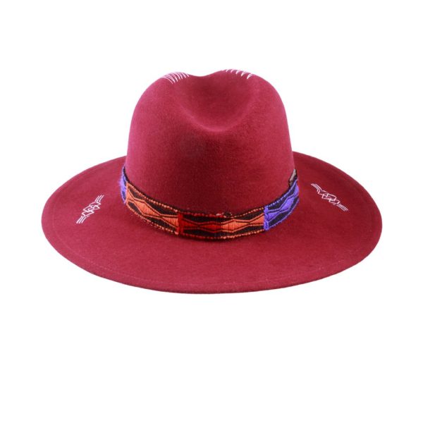 Sombrero con tejido Misak <br> <strong>Talla XS  53cm</strong> - Imagen 4