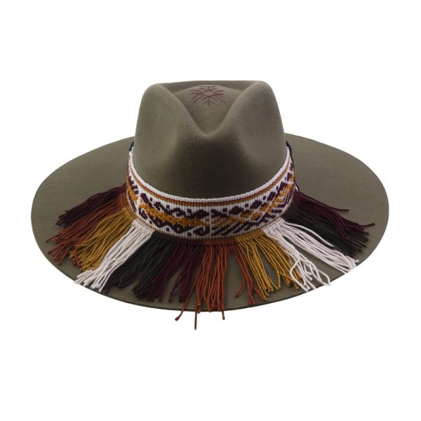 Sombrero tejido Kamsá <br> <strong>Talla M 56,5 cm</strong> - Imagen 2