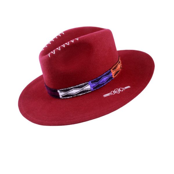 Sombrero con tejido Misak <br> <strong>Talla XS  53cm</strong> - Imagen 3