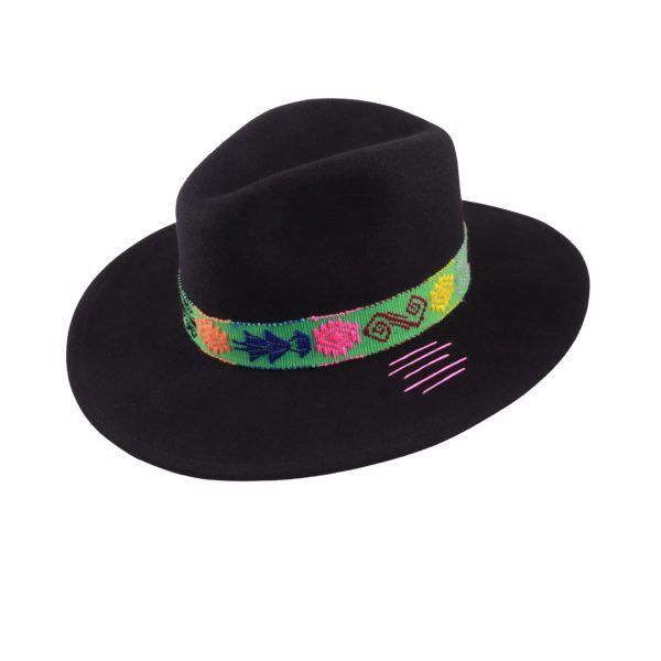 Sombrero con tejido Misak <br> <strong>Talla XS  53cm</strong> - Imagen 3