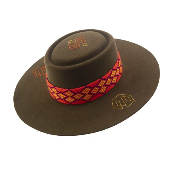 Sombrero con tejido Wayúu <br> <strong>Talla XS 53cm</strong> - Imagen 3