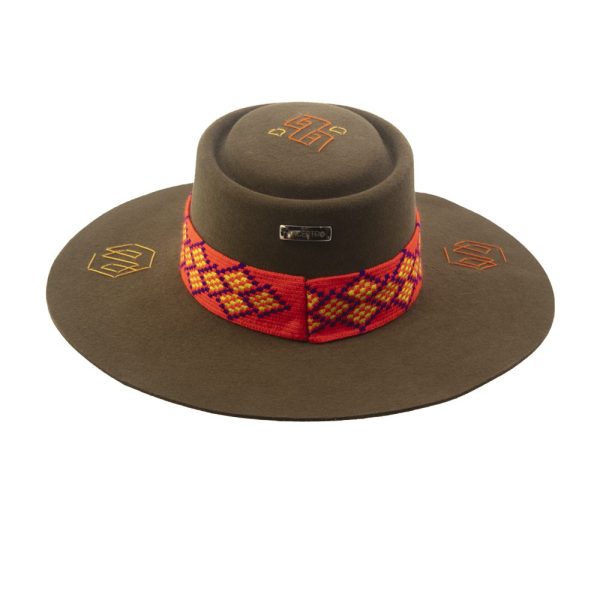 Sombrero con tejido Wayúu <br> <strong>Talla XS 53cm</strong> - Imagen 4