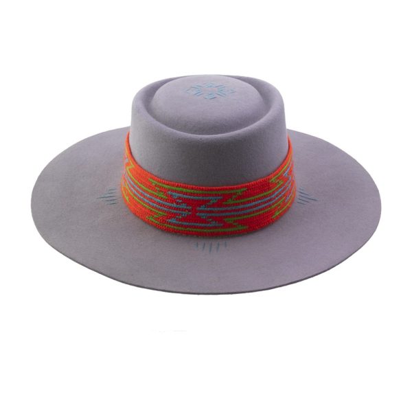 Sombrero con tejido Wayúu  <br> <strong>Talla S 54.5cm</strong> - Imagen 2