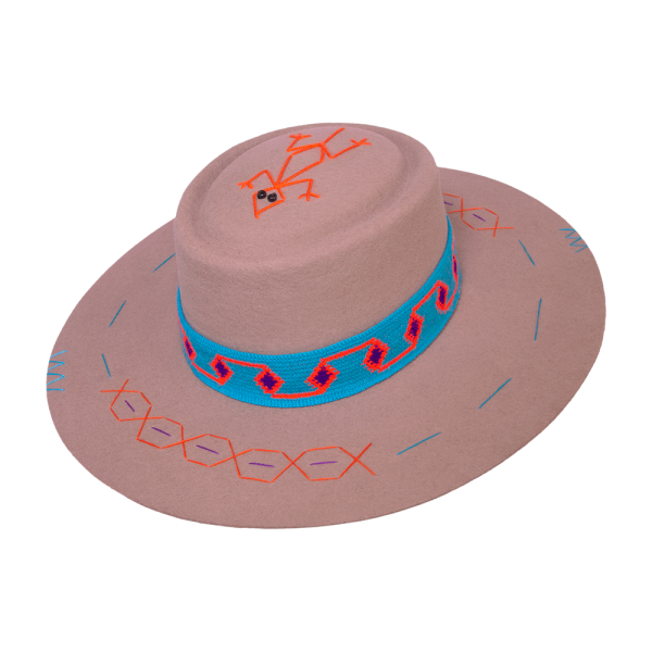 Sombrero tejido Wayúu <br> <strong>Talla XS 53cm</strong> - Imagen 3