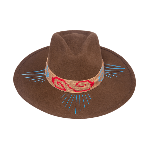 Sombrero tejido Wayúu <br> <strong>Talla XS 53cm</strong> - Imagen 2