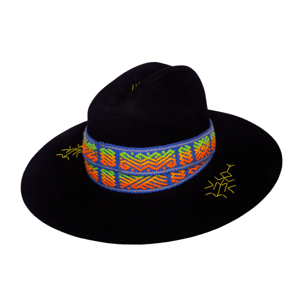 Sombrero tejido Kamsá <br> <strong>Talla M 57 cm</strong> - Imagen 3