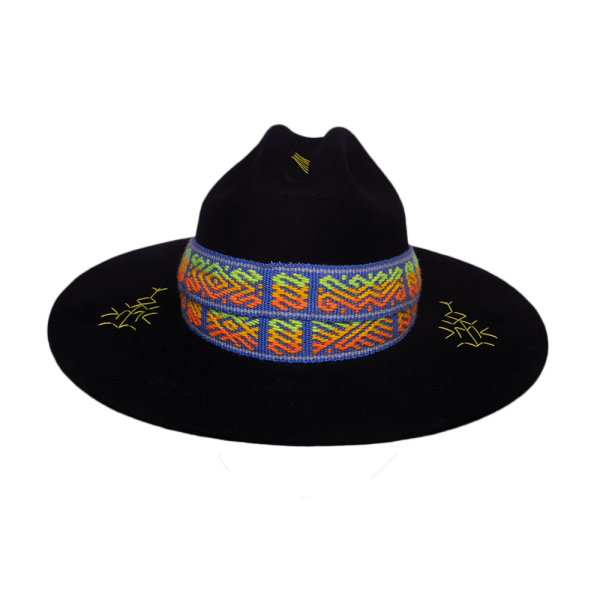 Sombrero tejido Kamsá <br> <strong>Talla M 57 cm</strong> - Imagen 2