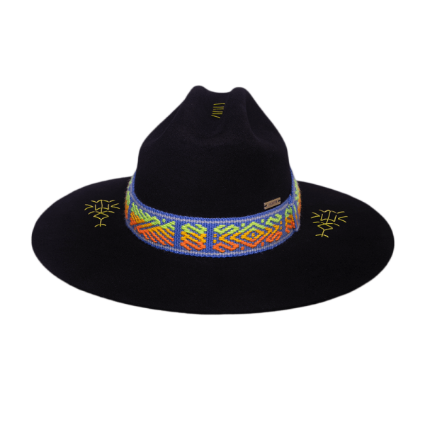 Sombrero tejido Kamsá <br> <strong>Talla M 57 cm</strong> - Imagen 4