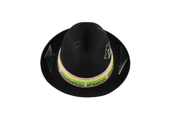 Sombrero Ala Corta Fieltro Tejido Kamsa Talla L 58,5 - Imagen 7