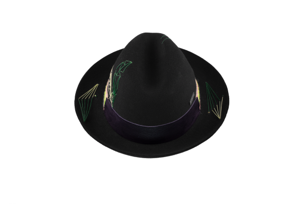Sombrero Ala Corta Fieltro Tejido Kamsa Talla L 58,5