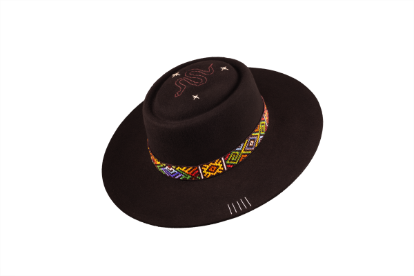 Sombrero Chalan Fieltro Tejido Inga Talla M 56,5 - Imagen 5