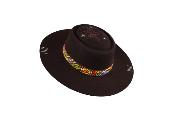 Sombrero Chalan Fieltro Tejido Inga Talla M 56,5 - Imagen 4