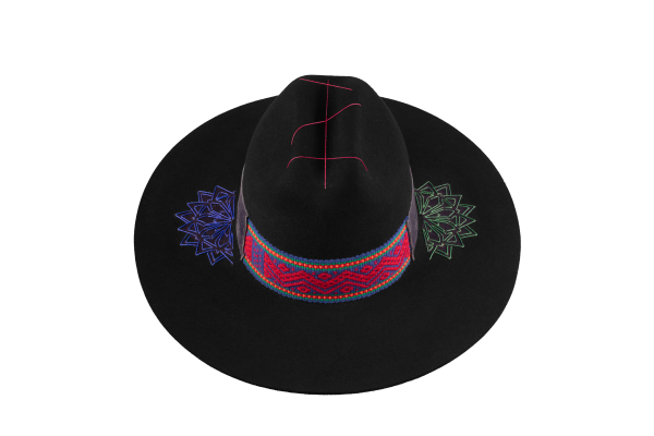 Sombrero Montana Ala 10 Fieltro Tejido Kamsá Talla M 57 - Imagen 4