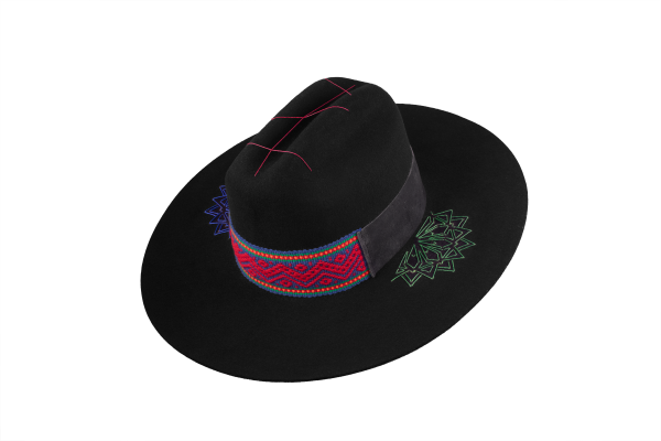 Sombrero Montana Ala 10 Fieltro Tejido Kamsá Talla M 57 - Imagen 5