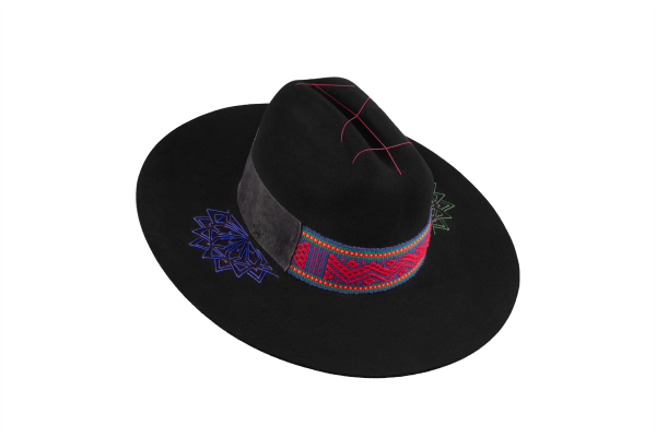 Sombrero Montana Ala 10 Fieltro Tejido Kamsá Talla M 57 - Imagen 2